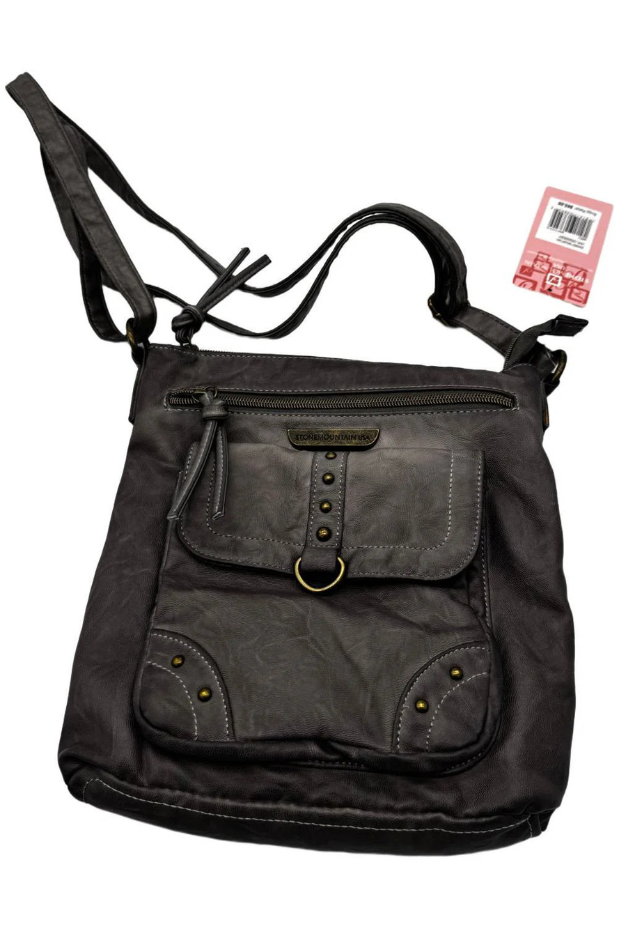 Stone Mountain Women's Smokey Flap Crossbody Bag Grey